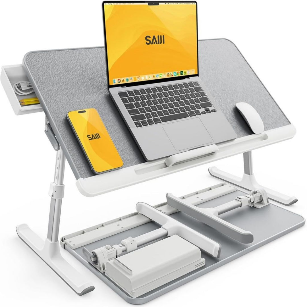 Neigbares Laptopstaender fuer Reisen aus Acryl